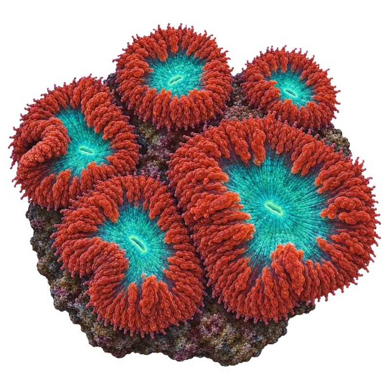 Blastomussa, a reference illustration of the classic phenotype rather than a photograph of one coral