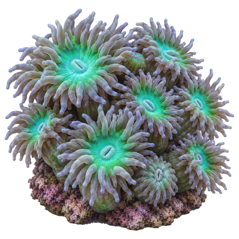 Duncan Coral, a reference illustration of the classic phenotype rather than a photograph of one coral