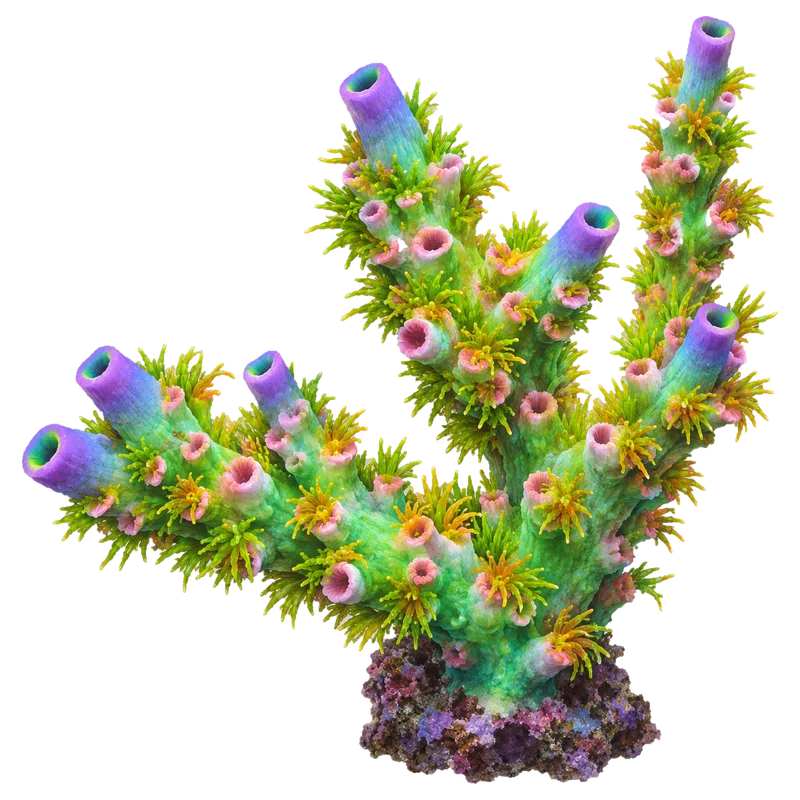 Homewrecker, a reference illustration of the classic phenotype rather than a photograph of one coral