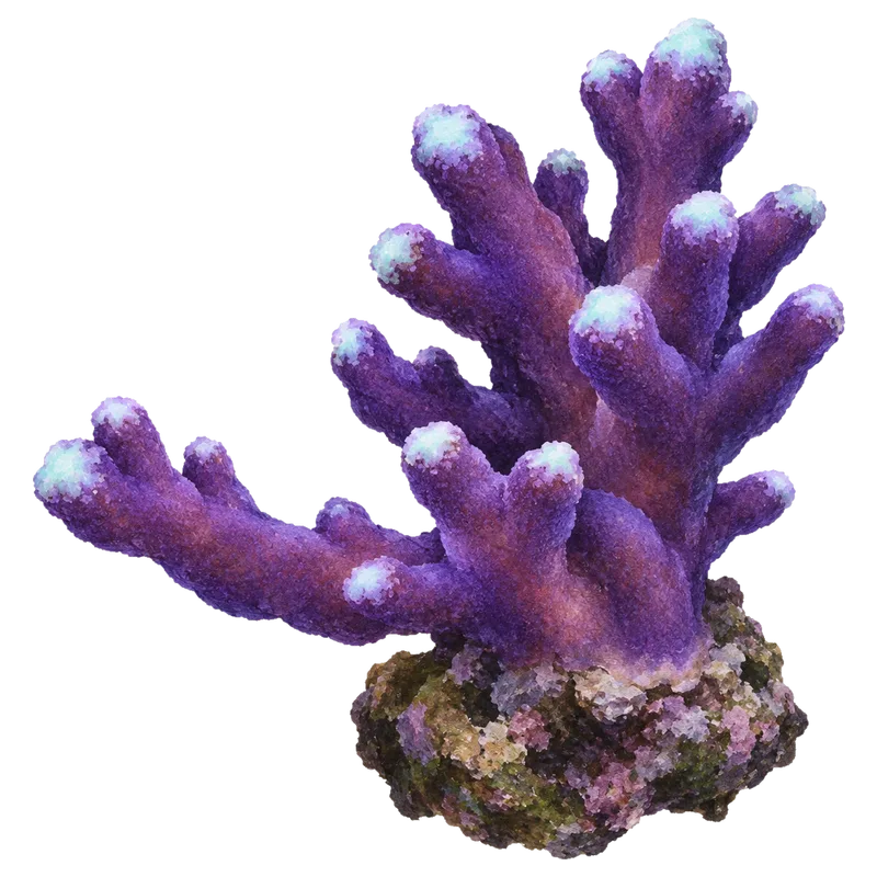 Milka Stylophora, a reference illustration of the classic phenotype rather than a photograph of one coral