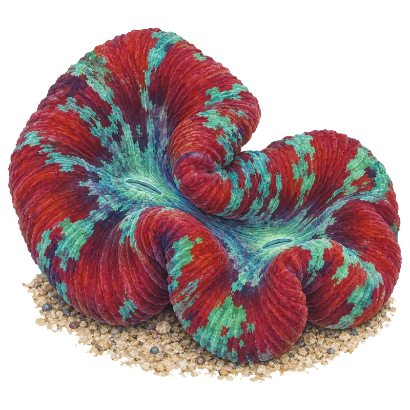Trachyphyllia, a reference illustration of the classic phenotype rather than a photograph of one coral