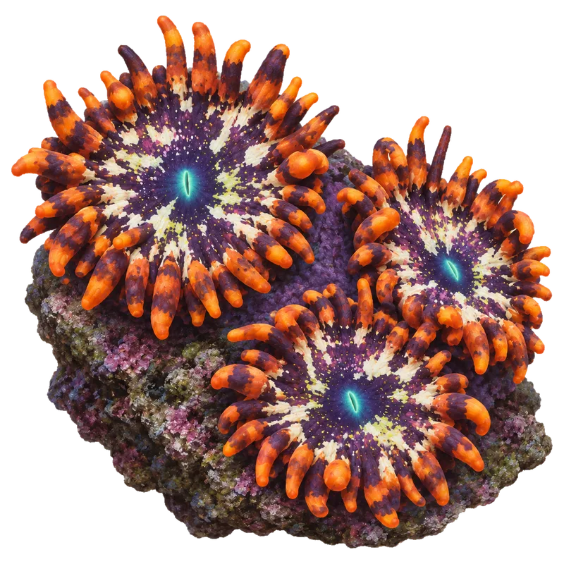 Utter Chaos, a reference illustration of the classic phenotype rather than a photograph of one coral